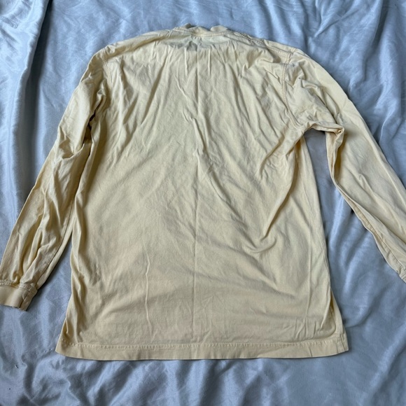 Brooks Brothers Golf Pale Yellow Long Sleeve Pima Shirt Size Medium - Picture 3 of 3